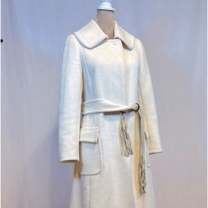 MaxMara White Wool Blend Women’s Coat
